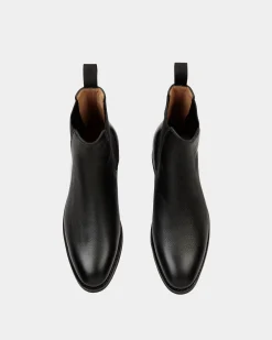 Scribe Un Bootie in Black Deer Leather