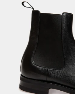 Scribe Un Bootie in Black Deer Leather