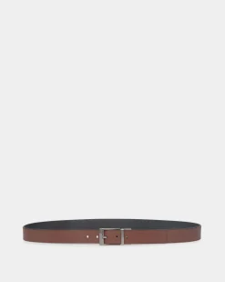 Shiffie 35mm Reversible And Adjustable Belt in Brown And Black Leather