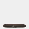 Shiffie 35mm Reversible And Adjustable Belt in Black And Ebony Leather