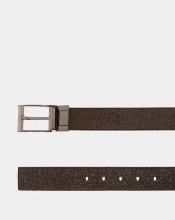 Shiffie 35mm Reversible And Adjustable Belt in Black And Ebony Leather