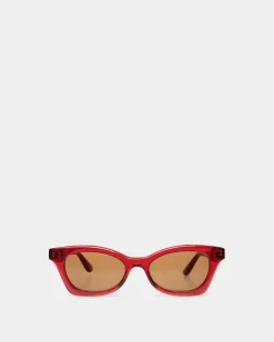Sue Sunglasses In Red Acetate
