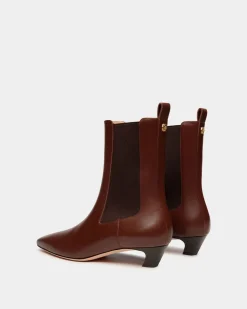 Sylt Bootie In Brown Leather