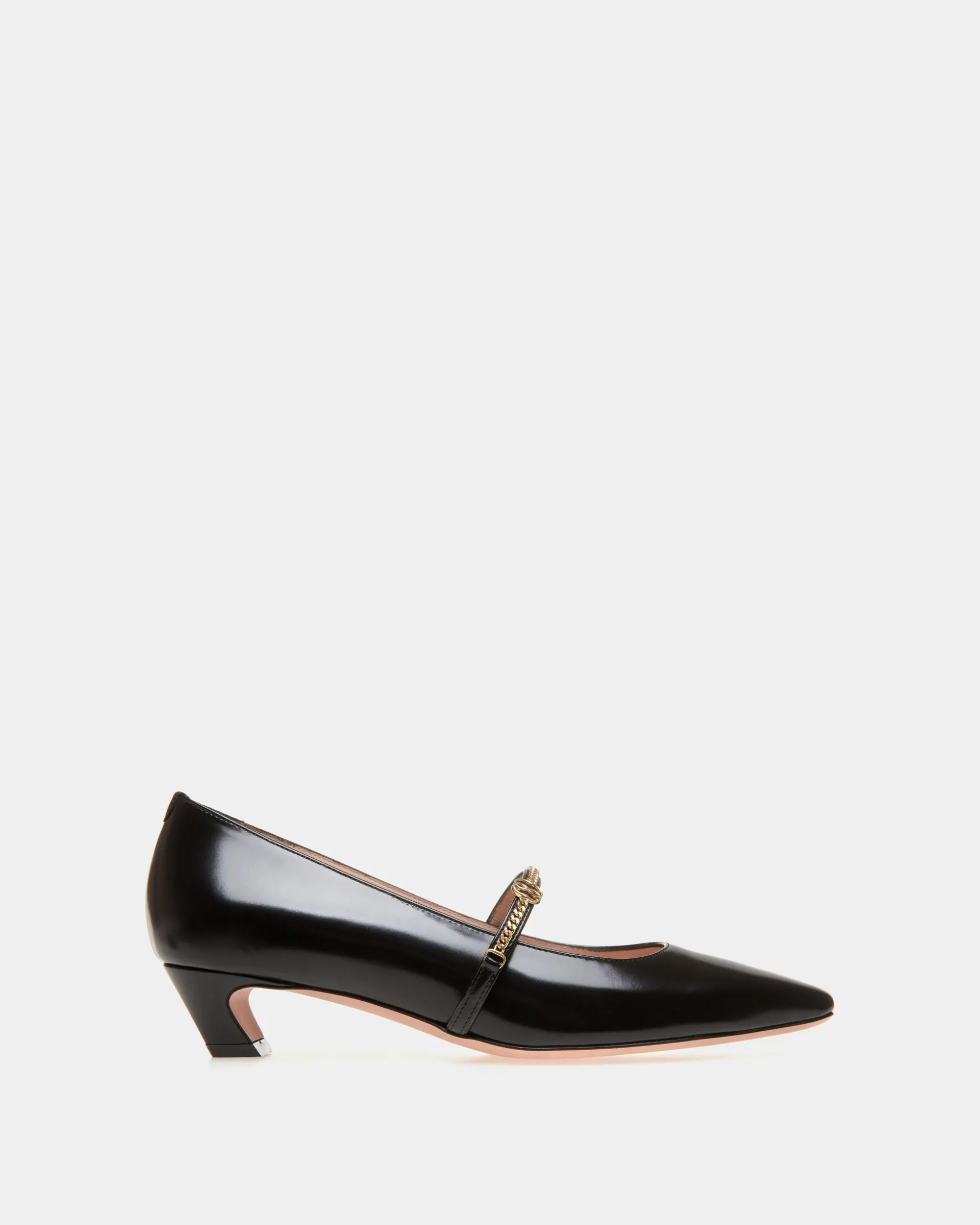 Sylt Mary-Jane Pump In Black Leather