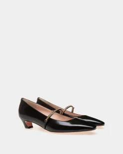 Sylt Mary-Jane Pump In Black Leather