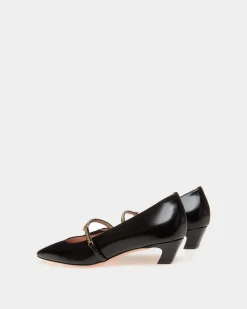 Sylt Mary-Jane Pump In Black Leather