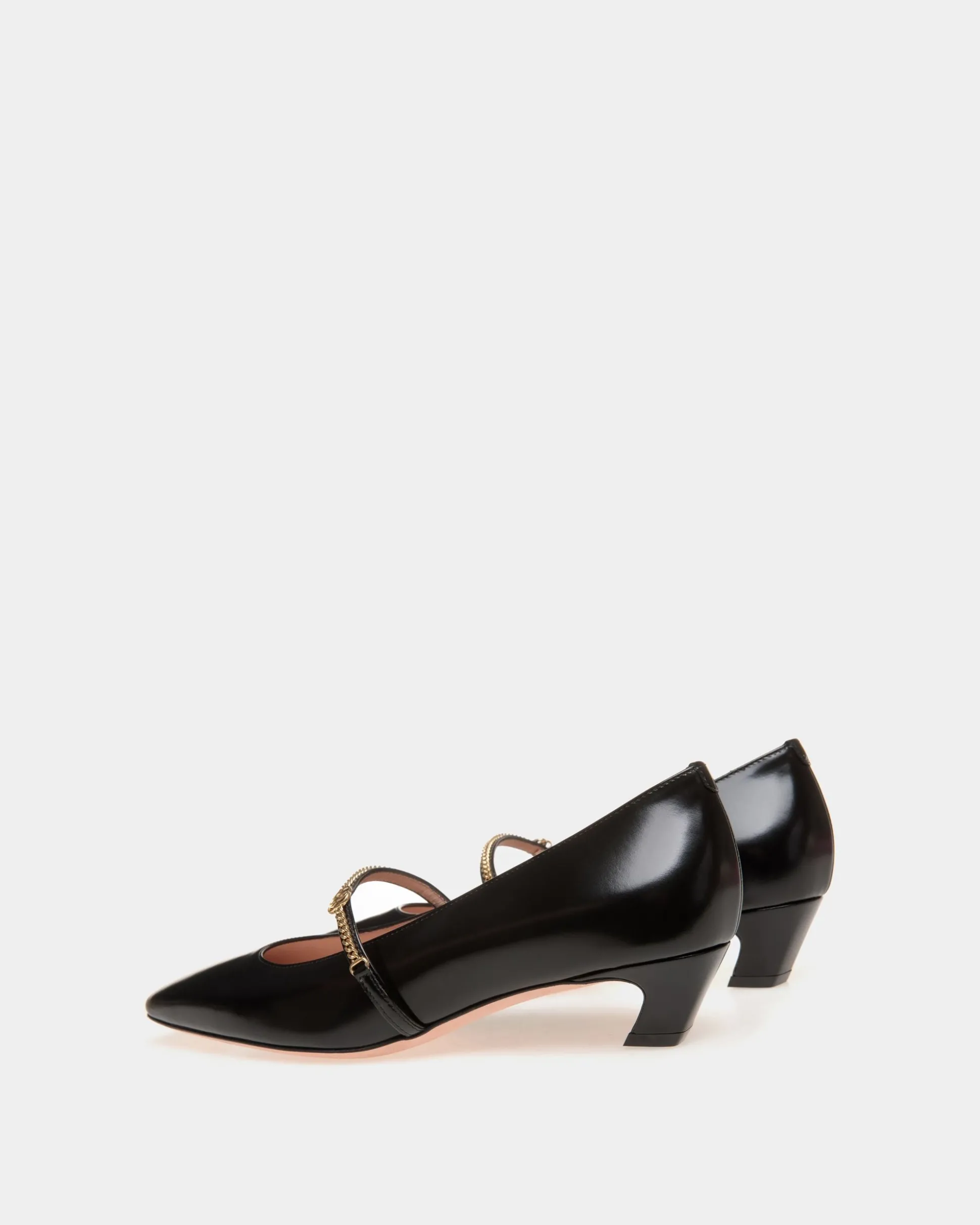 Sylt Mary-Jane Pump In Black Leather