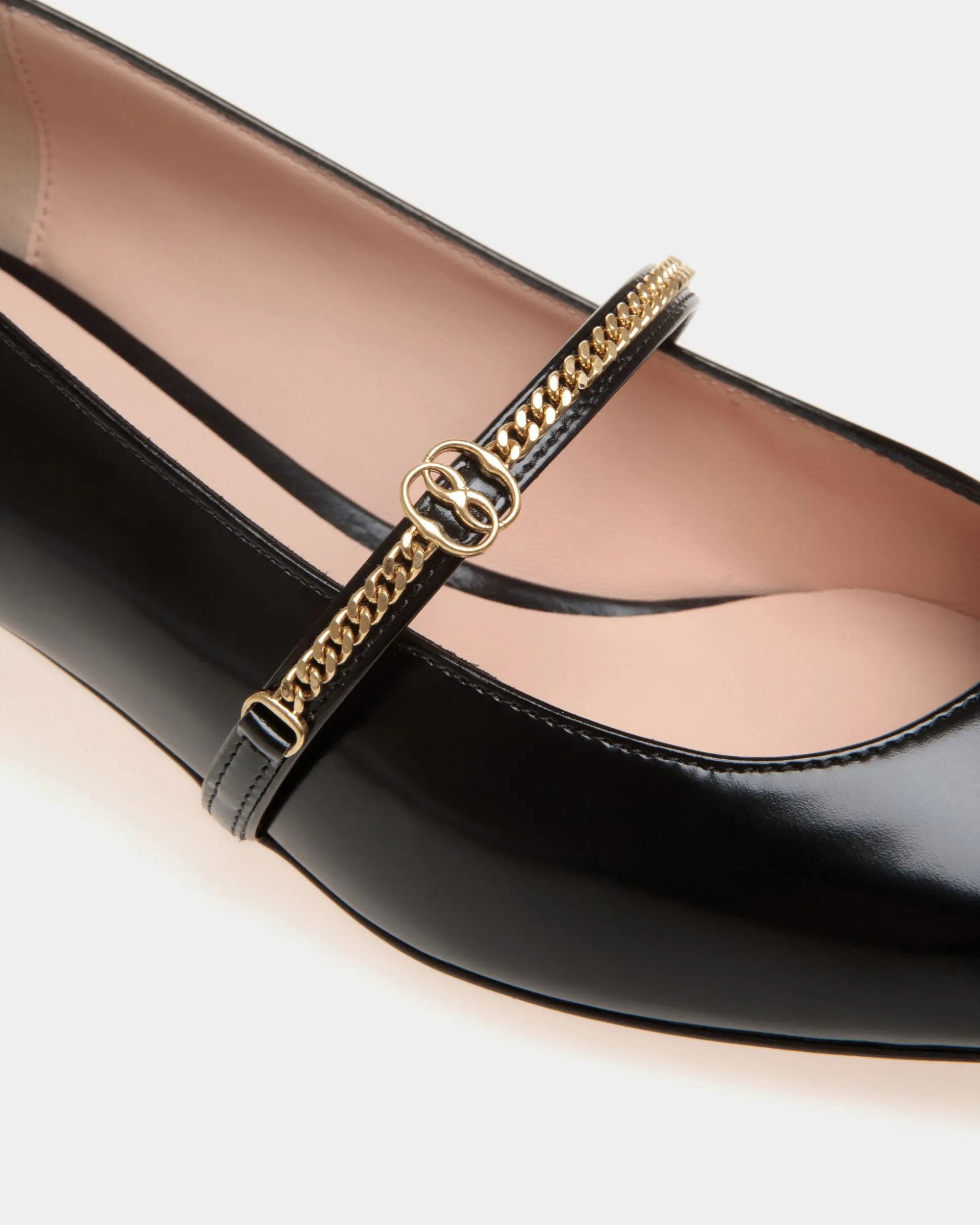 Sylt Mary-Jane Pump In Black Leather