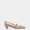 Sylt Mary-Jane Pump In Light Beige Brushed Leather