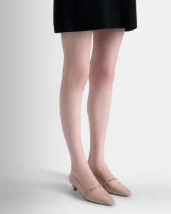 Sylt Mary-Jane Pump In Light Beige Brushed Leather