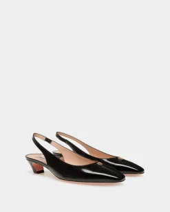 Sylt Slingback Pump in Black Leather