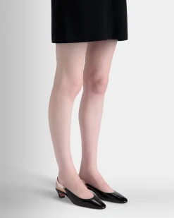 Sylt Slingback Pump In Black Nappa Leather