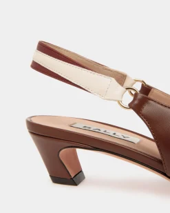 Sylt Slingback Pump In Brown Nappa Leather