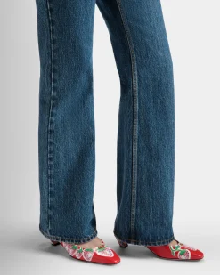 Sylt Slingback Pump in Strawberry Print Brushed Leather