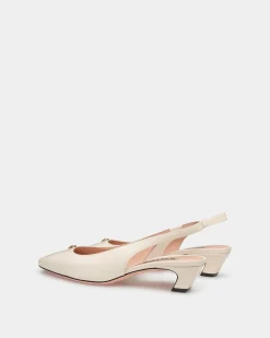 Sylt Slingback Pump In White Leather