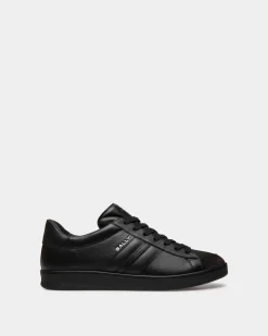Tennis Sneaker In Black Leather