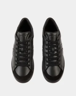 Tennis Sneaker In Black Leather