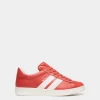 Tennis Sneaker In Candy Red And White Leather