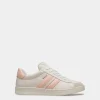 Tennis Sneaker in White and Baby Pink Leather