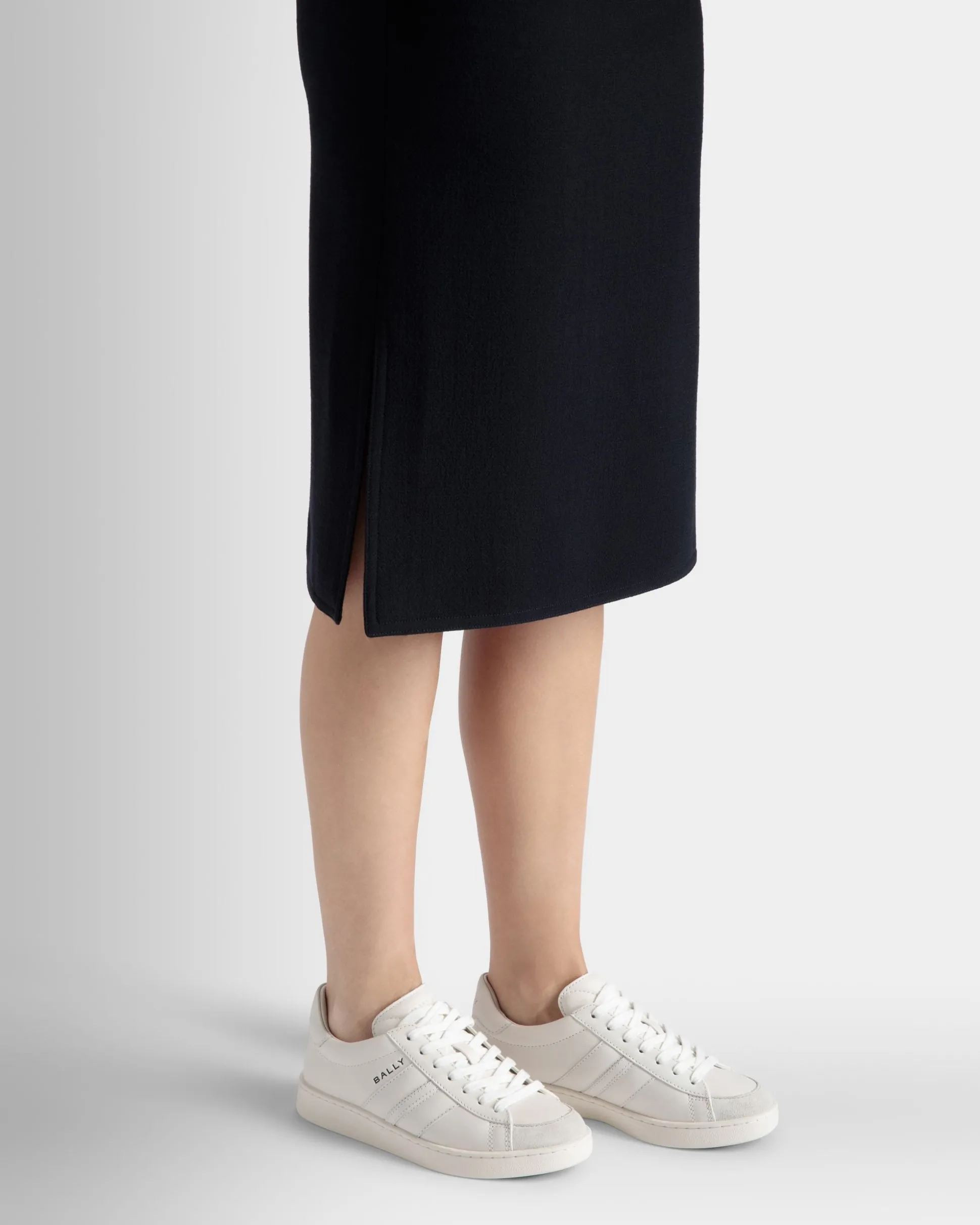 Tennis Sneaker In White Leather