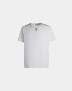 T-Shirt With a Bally Crest Logo In White Cotton