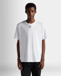 T-Shirt With a Bally Crest Logo In White Cotton
