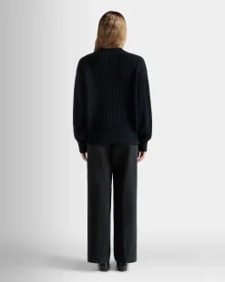 Turtle Neck in Navy Blue Cotton