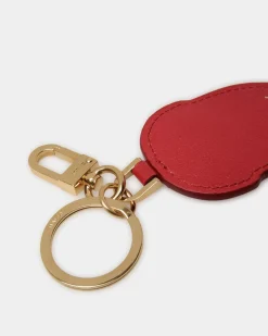 Unda Keychain In Red Leather