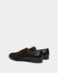 Westminster Loafer In Black Deer Leather